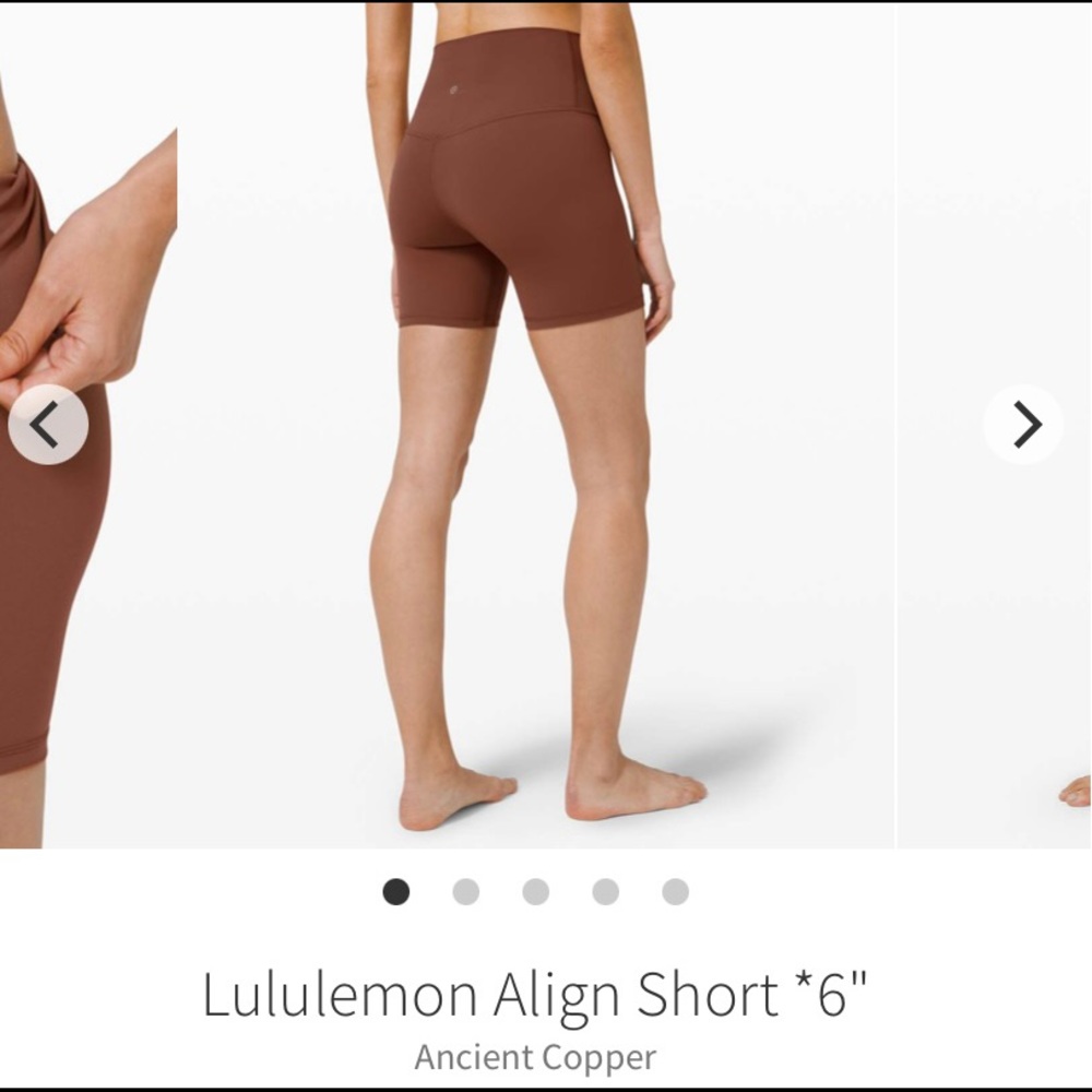 EUC lululemon align short size 4 6inch